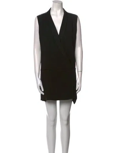 Pre-owned Sandro Mini Dress In Black