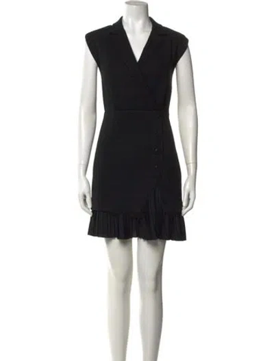 Pre-owned Sandro Mini Dress In Black