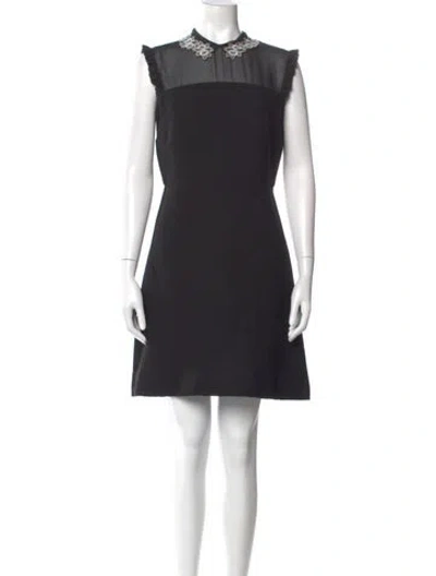 Pre-owned Sandro Mini Dress In Black