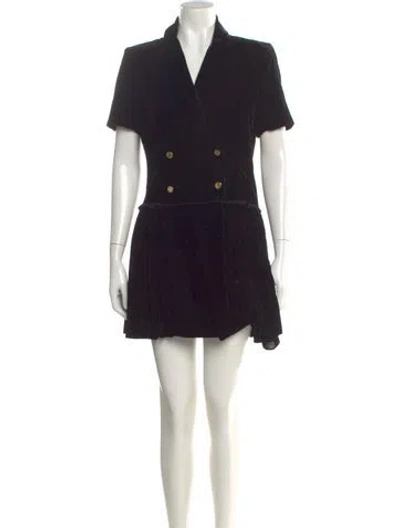Pre-owned Sandro Mini Dress In Black