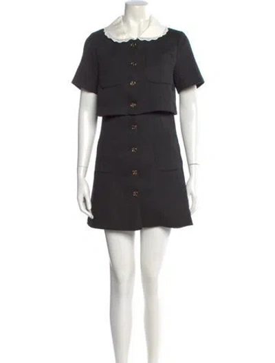 Pre-owned Sandro Mini Dress In Black