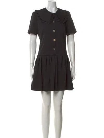 Pre-owned Sandro Mini Dress In Black