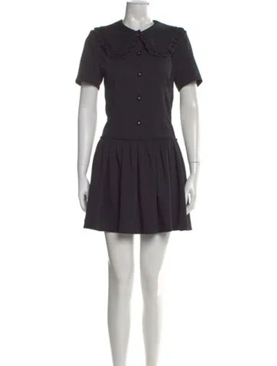 Pre-owned Sandro Mini Dress In Black