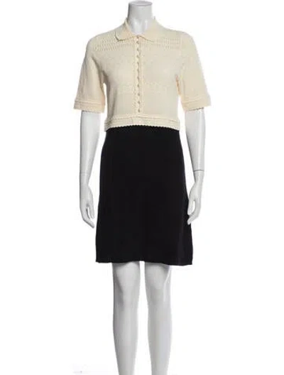 Pre-owned Sandro Mini Dress In Black