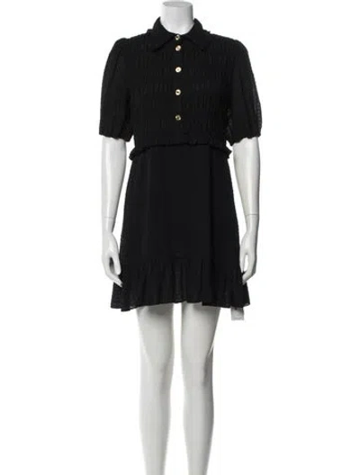 Pre-owned Sandro Mini Dress In Black