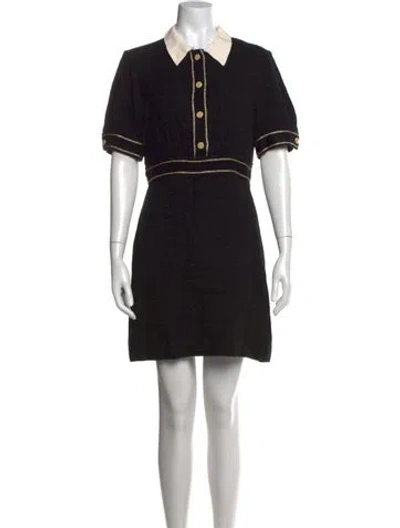 Pre-owned Sandro Mini Dress In Black