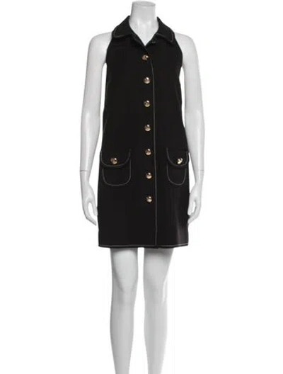 Pre-owned Sandro Mini Dress In Black