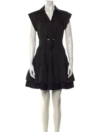 Pre-owned Sandro Mini Dress In Black