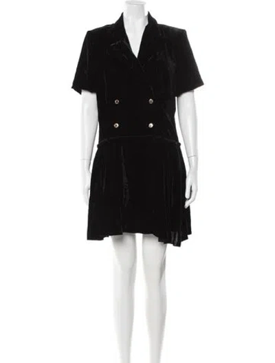 Pre-owned Sandro Mini Dress In Black