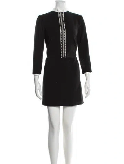 Pre-owned Sandro Mini Dress In Black