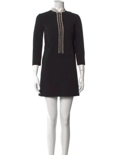 Pre-owned Sandro Mini Dress In Black