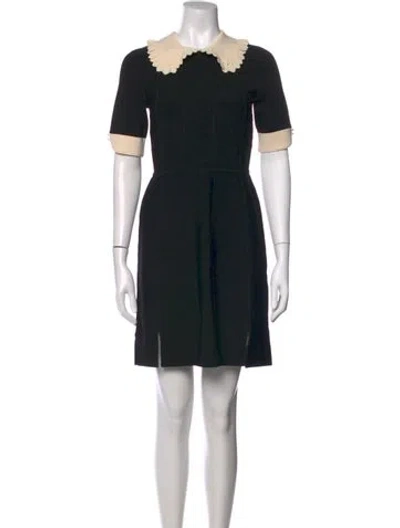 Pre-owned Sandro Mini Dress In Black