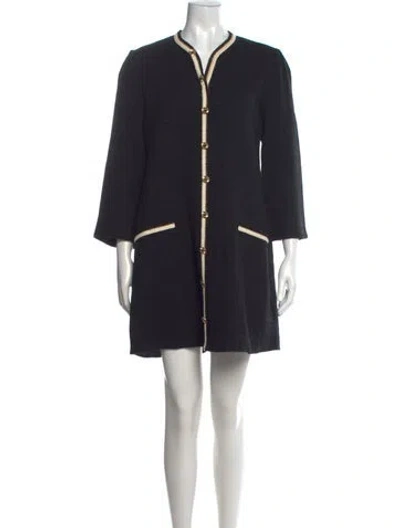 Pre-owned Sandro Mini Dress In Black