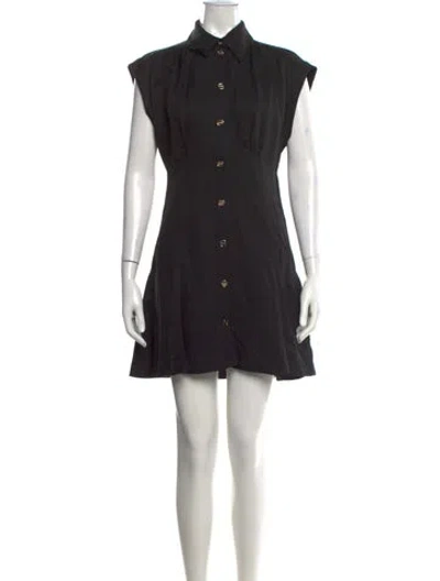 Pre-owned Sandro Mini Dress In Black
