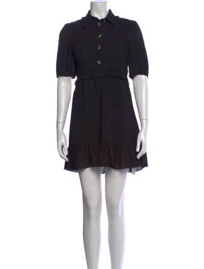 Pre-owned Sandro Mini Dress In Black