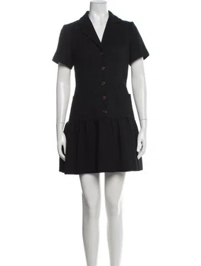Pre-owned Sandro Mini Dress In Black