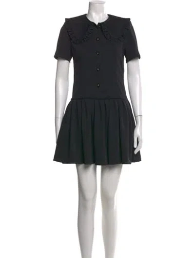 Pre-owned Sandro Mini Dress In Black