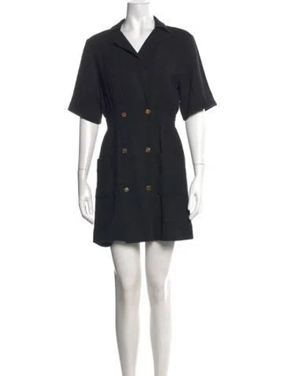 Pre-owned Sandro Mini Dress In Black