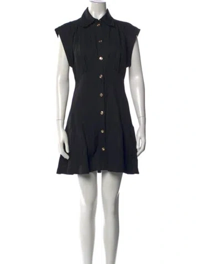 Pre-owned Sandro Mini Dress In Black