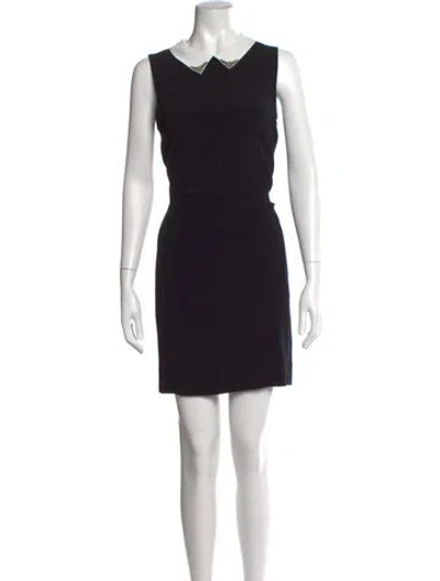 Pre-owned Sandro Mini Dress In Black