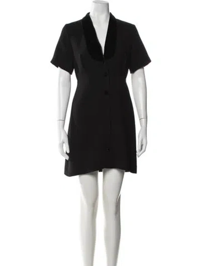 Pre-owned Sandro Mini Dress In Black