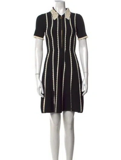 Pre-owned Sandro Mini Dress In Black