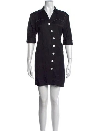 Pre-owned Sandro Mini Dress In Black