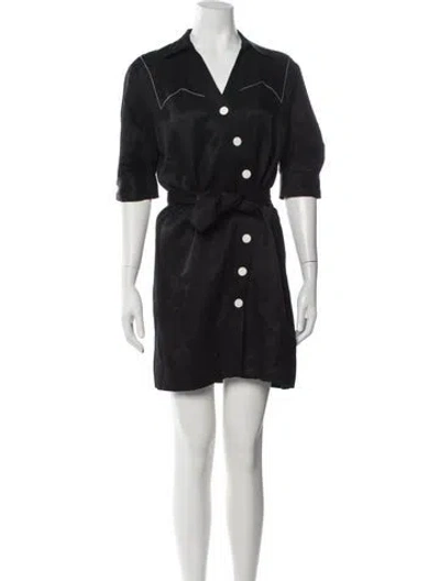 Pre-owned Sandro Mini Dress In Black