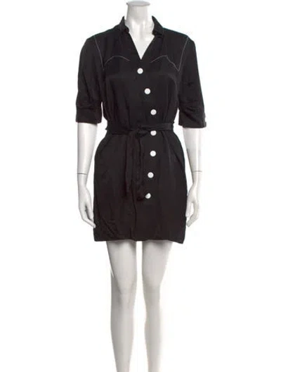 Pre-owned Sandro Mini Dress In Black/white