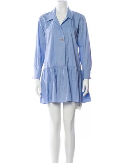 Pre-owned Sandro Mini Dress In Blue