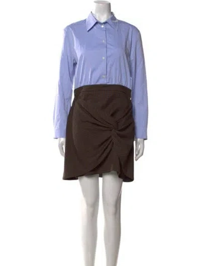 Pre-owned Sandro Mini Dress In Blue