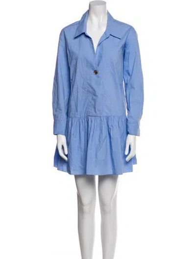 Pre-owned Sandro Mini Dress In Blue