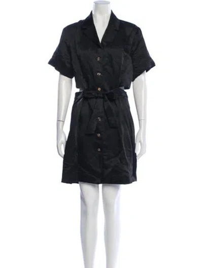 Pre-owned Sandro Mini Dress In Blue