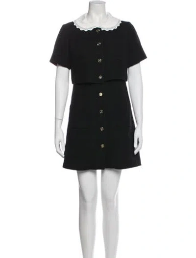 Pre-owned Sandro Mini Dress In Blue