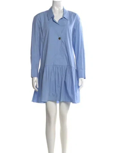 Pre-owned Sandro Mini Dress In Blue