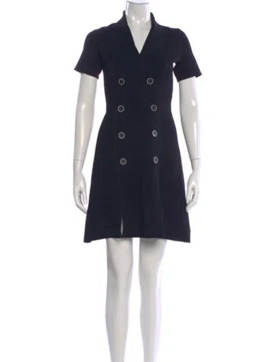 Pre-owned Sandro Mini Dress In Blue