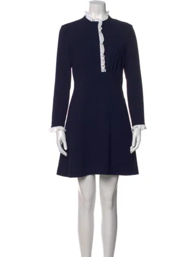Pre-owned Sandro Mini Dress In Blue