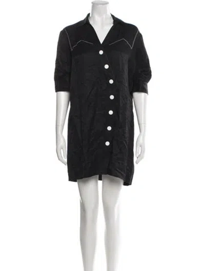 Pre-owned Sandro Mini Dress In Blue