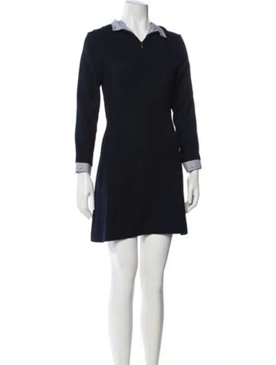 Pre-owned Sandro Mini Dress In Blue