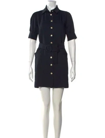 Pre-owned Sandro Mini Dress In Blue