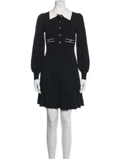 Pre-owned Sandro Mini Dress In Blue