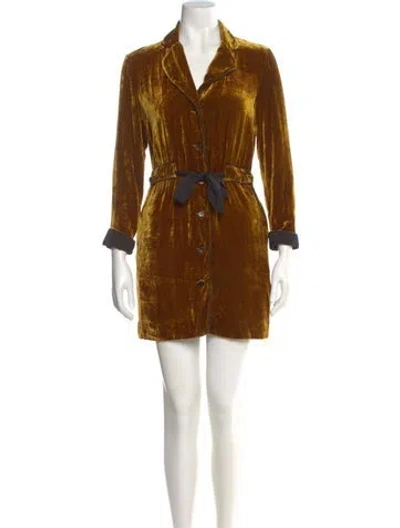 Pre-owned Sandro Mini Dress In Brown