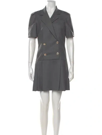 Pre-owned Sandro Mini Dress In Gray