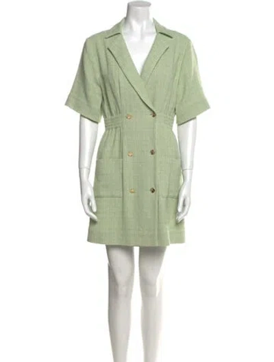 Pre-owned Sandro Mini Dress In Green