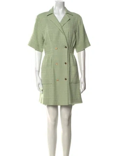 Pre-owned Sandro Mini Dress In Green