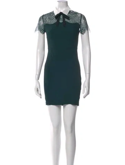 Pre-owned Sandro Mini Dress In Green