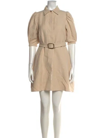 Pre-owned Sandro Mini Dress In Neutral
