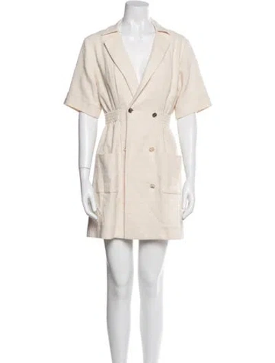 Pre-owned Sandro Mini Dress In Neutral