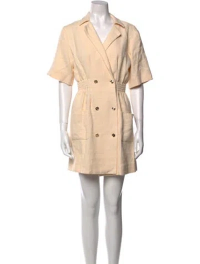 Pre-owned Sandro Mini Dress In Neutral