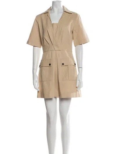 Pre-owned Sandro Mini Dress In Neutral
